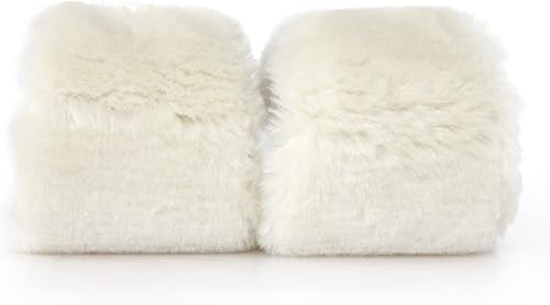 Miniatura 6 de Happystep Plantillas de piel de oveja auténtica, capa superior de lana de cordero y piel de oveja, parte inferior de fieltro para máxima calidez,