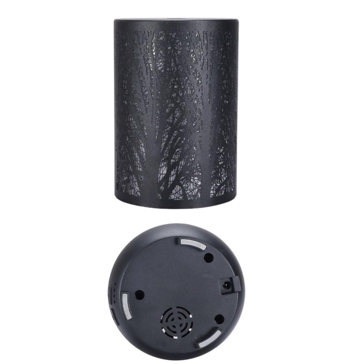 Diffusore Aromaterapia 300ml Nero in Abs e Pp per Casa | Design in Ferro, Funzionamento Silenzioso, Protezione Contro Mancanza D'acqua e Spegnimento