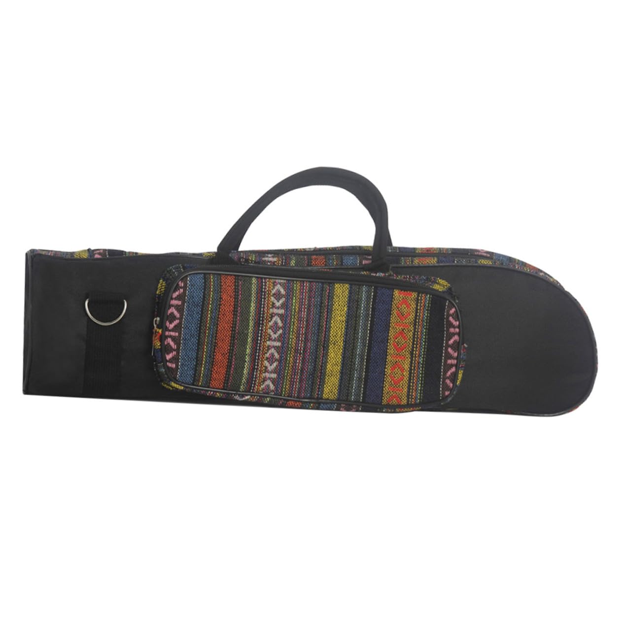 FRCOLOR Estuche Protector y Compartimento Lateral para Tela Oxford Diseño Portátil para Almacenamiento Multifuncional en Estilo Étnico Trompeta