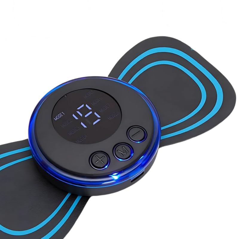 Lipzie (ππ ππππ«π¬ πππ«π«ππ§ππ²) Mini Wireless EMS Body Massager β Rechargeable Muscle Stimulator with 8 Modes & 19 Intensity Levels for Pain Relief, Neck, Back, and Full Body Relaxation