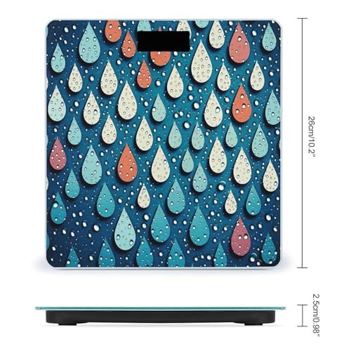 Báscula digital de baño Water Drops Dots alta precisión miniatura 2