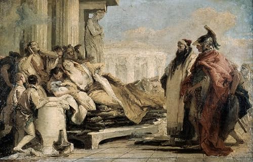 Cuadro Pintura al óleo La muerte de Dido de Battista para Decoraciones del Hogar, 60x90cm