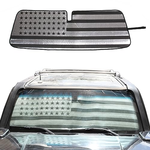 American Flag Windshield Sun Shade for Hummer H3 2005-2009, Front Window Sun Shade Shield Cover...
