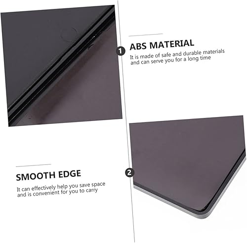 Miniatura 2 de minkissy Paleta de sombra de ojos DIY, bandejas de plástico, bandeja de servir extra grande, bandeja de servir negra, vacía, magnética, sombra de