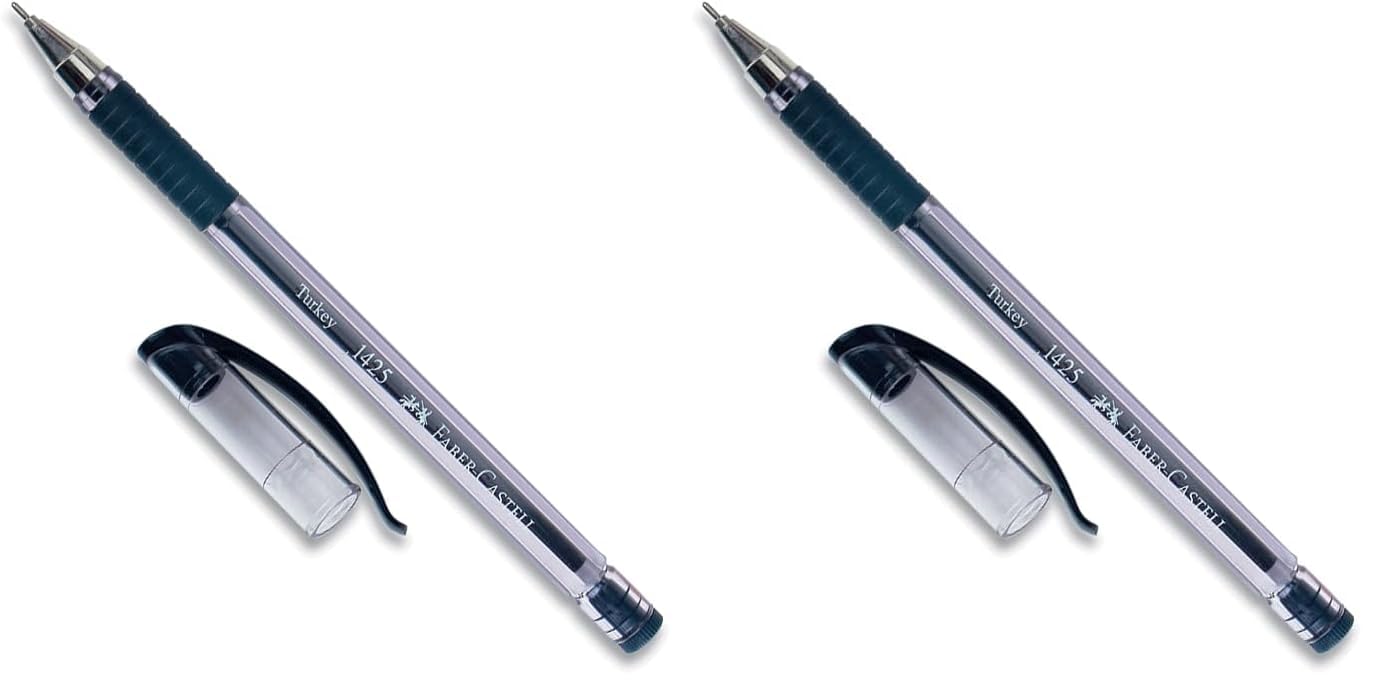 Faber-Castell 1425 İğne Uç Tükenmez, 10'lu, Siyah 2li paket