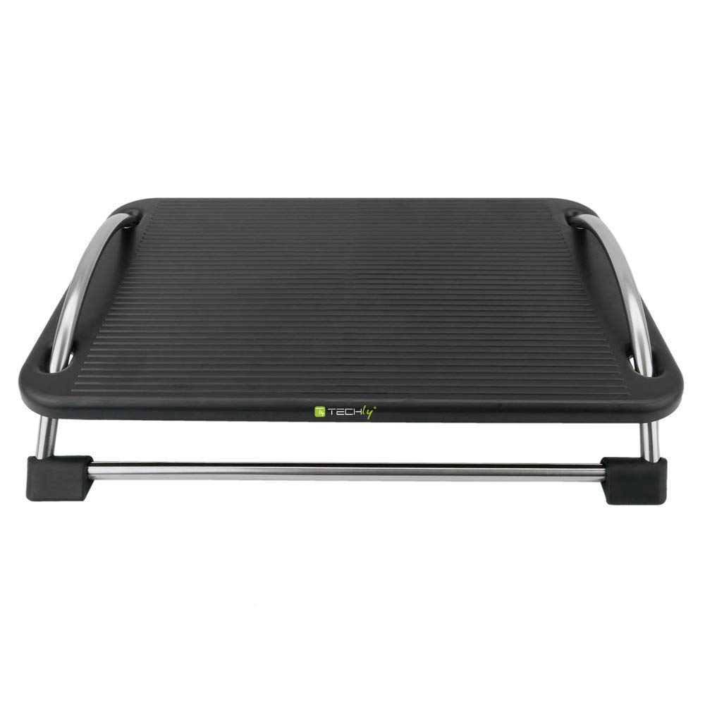 Techly 305564 Poggiapiedi Regolabile Nero