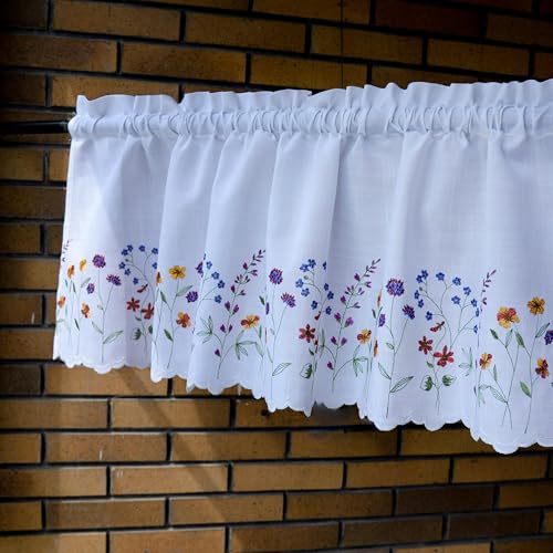 Siykkay PKT Floral Embroidery Valance