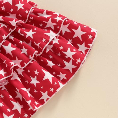 Image of Toddler Baby Girl Summer Clothes Kids Short Sleeve Solid T-Shirt Ruffle Daisy Skirts Overalls Dress Outfit 18M-6T