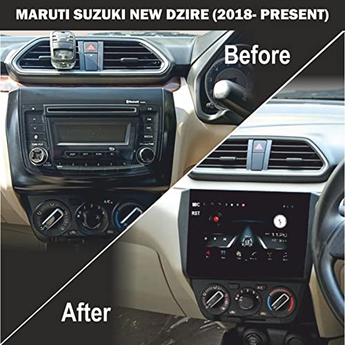 Image of 9 Inches Advanced Car Radio Receiver Android 10 System for Maruti Suzuki New Dzire 2018 with 2GB /16GB RAM & ROM with Apple Carplay and Android Auto