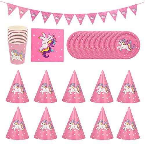 1 Set Adorable Unicorn Party Dinnerware Festival Tableware Birthday Tableware