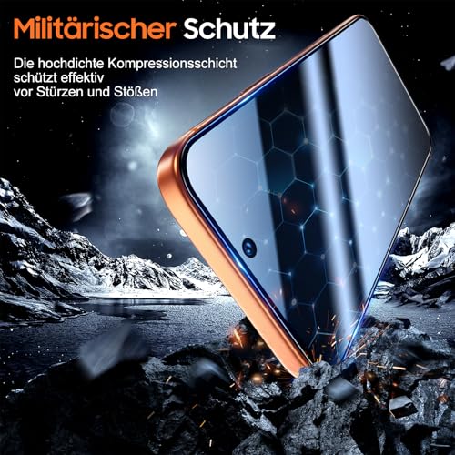 UniqueMe für iPhone 17 Pro Max für Panzerglas Sichtschutz - 2 Stück Folie – Ansicht 3
