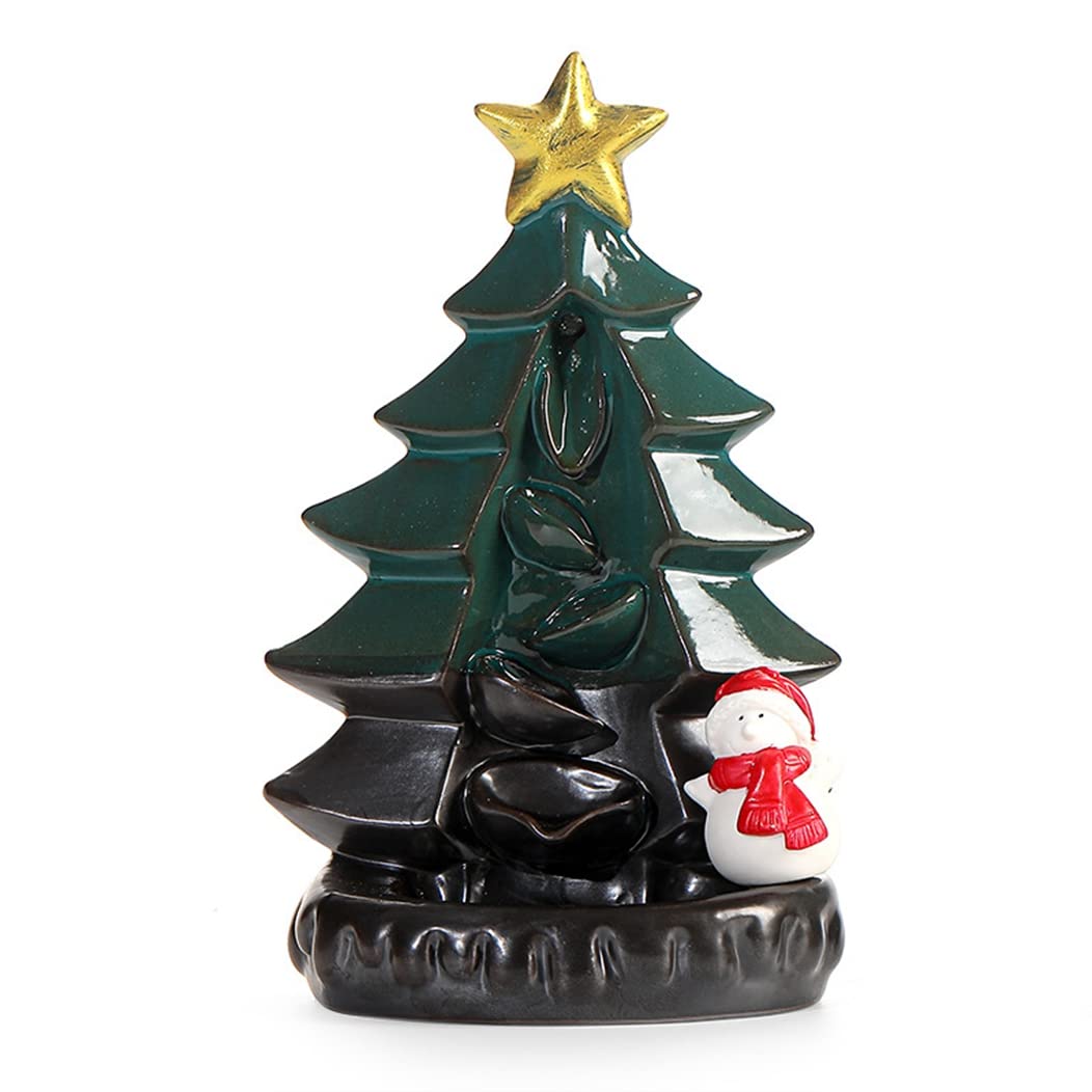 Brûleur d'encens sapin de Noël contre le stress, céramique relaxante