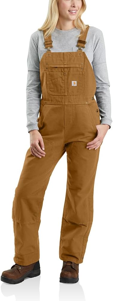 Carhartt Women's 104049 Women's Washed Duck Bib Overalls - Quilt Lined