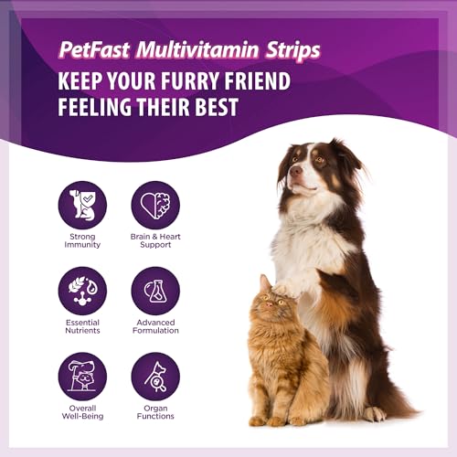 Image of Multivitamin Strips for Dogs and Cats, Beef Flavor, 30 Fast Dissolving Oral Strips, Immune Health and Organ Function Support