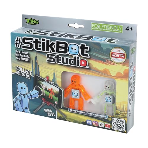 Zing StikBot S1003 Studio, Orange and White/Clear