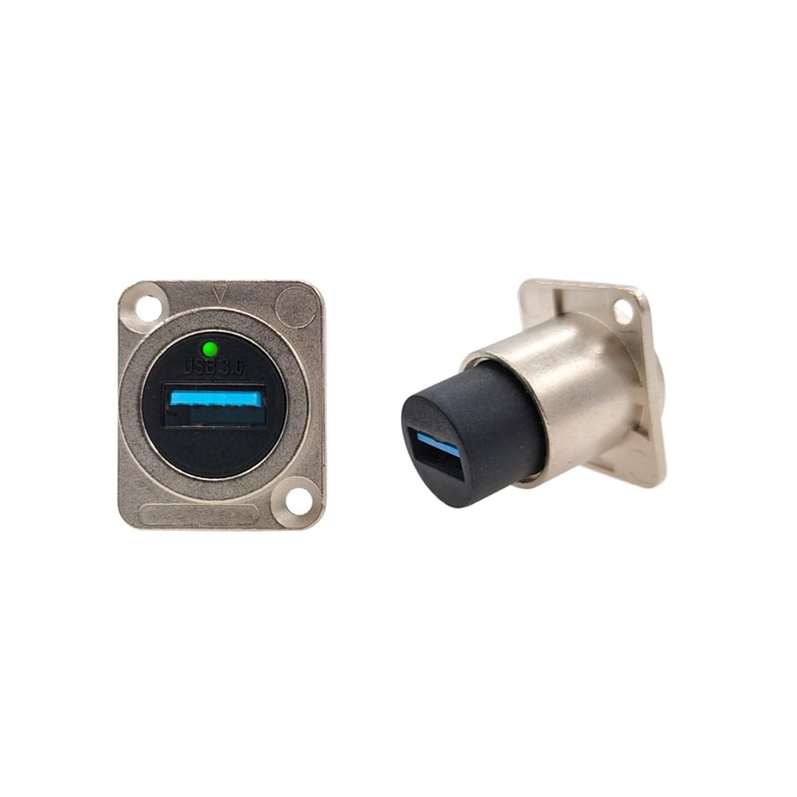 Conector USB D hembra de panel en metal naranja tipo 3.0 8