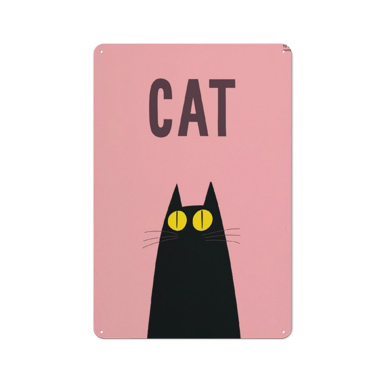 Junmoney Cat Curiosity Vintage Tin Sign 30X20cm For Dining Room Or Kitchen, Suited To Dining Room Decor Fans