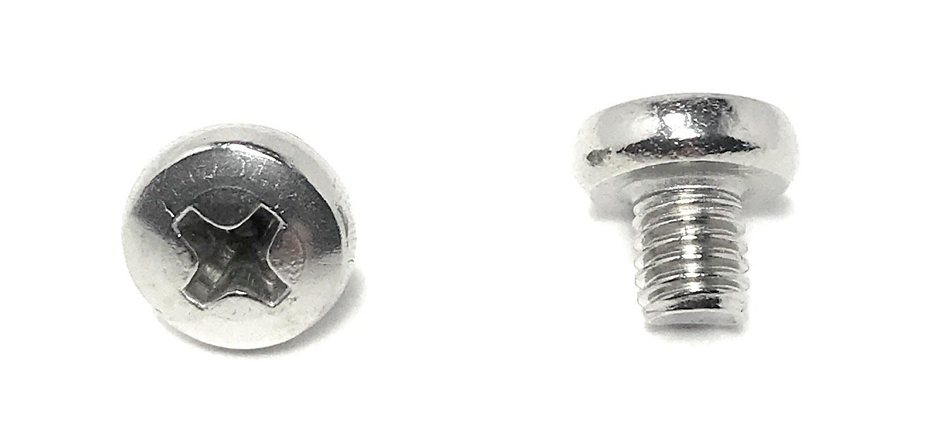 M5-0.8 x 6 Stainless Steel Phillips Pan Head Machine Screw DIN7985 A2 M5x6 (25 Pieces)