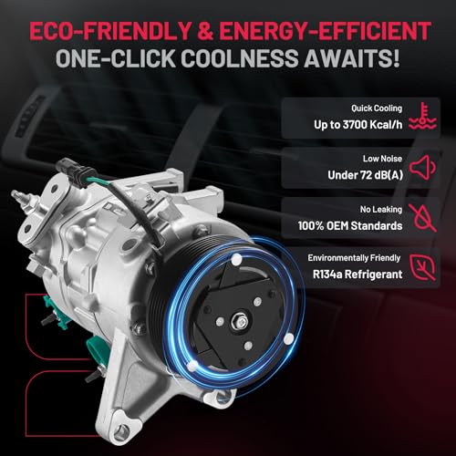 BDFHYK Air Conditioning A/C Compressor 68322 compatible with Buick Enclave 2013-2020, compatible with Chevry Traverse 2013-2020, GMC Acadia 2013-2017, Acadia Limited 2017 V6 3.6L