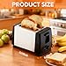 2-Slice Wide Slot Toaster with 6 Browning Levels, Stainless Steel Black, for Healthy Breakfast, 750W Efficient Bread Toaster