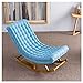 Produktbild TAO Multi-Color Lazy Couch Schaukelstuhl Komfortable Einfache Single Fabric Lounge Schlafzimmer Wohnzimmer Massivholz Sofa 106 × 92 cm (Color : Light Blue, Size : A)