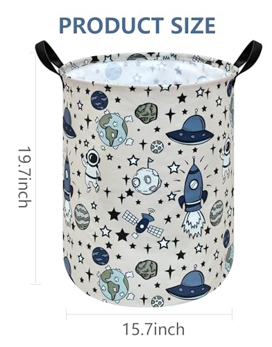 Image of Round Laundry Basket Storage Bins Nursery Hamper Gift Baskets for Home,Office,Home Decor