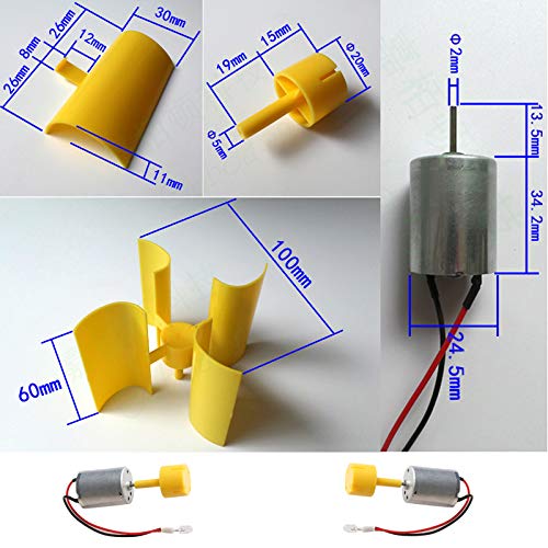DIY Windgenerator Bausatz – Vertikaler Mini Windt Produktbild-Vorschau 3