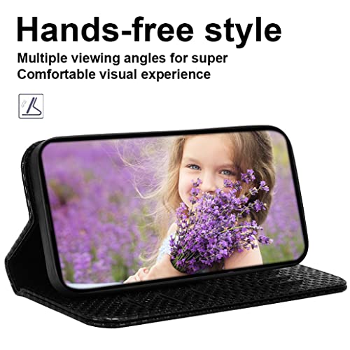 SHIEID Wallet Case for Oukitel C51, Oukitel C51 Magnetic Enclosed Dot Painted Phone Case - Image 3