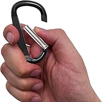 Vista 5 de Clips de mosquetón de aluminio de 3 ", hebilla de gancho de mosquetón de llavero con forma de anillo D 12PCS