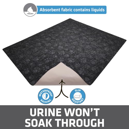 Image of Drymate Cat Litter Box Mat, Litter Trapping Mat, Black, 28x34 XL