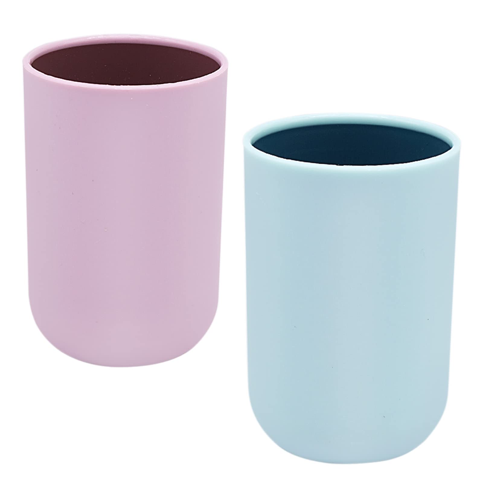 2 Pack Toothbrush Cup Bathroom Tumblers Toothpaste Holder Toothbrush Mugs