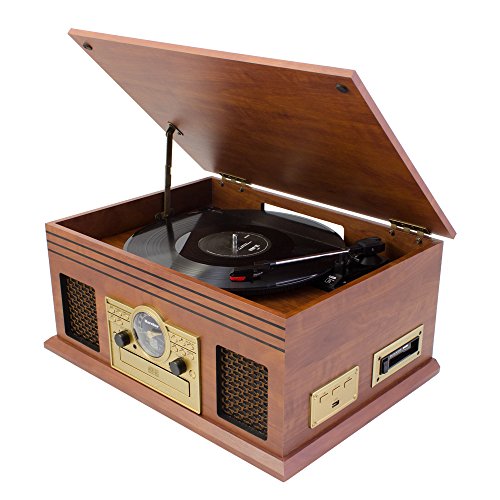 Karcher No-036 Centre de Musique nostalgique en Bois – Système Compact avec Platine, Lecteur CD, Bluetooth, Lecteur de… - Les Beatles, Paul McCartney, John Lennon, RIngo Starr, George Harrison Karcher No-036 Centre de Musique nostalgique en Bois – Système Compact avec Platine, Lecteur CD, Bluetooth, Lecteur de… – Image 4