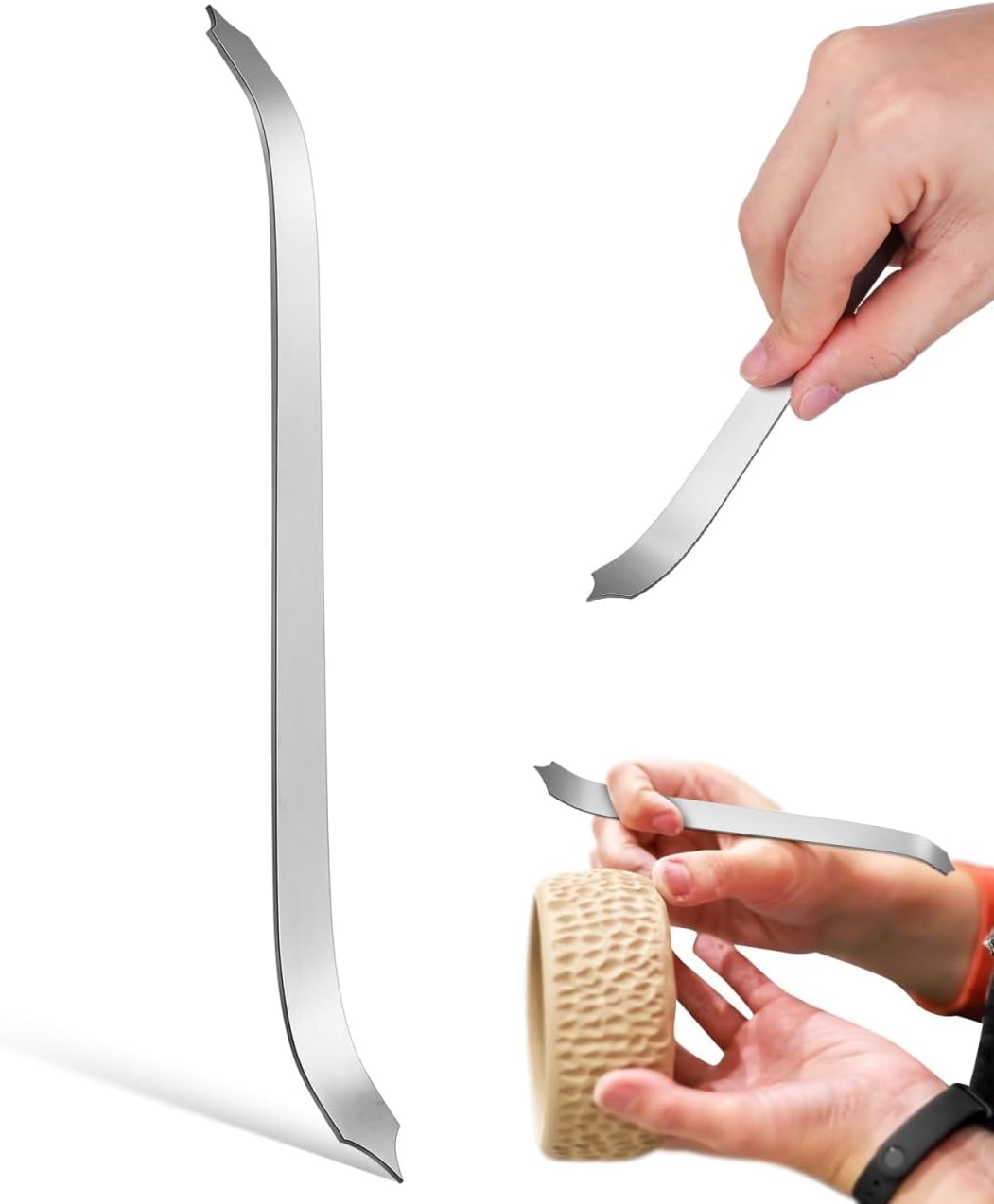 VILLCASE Pottery Tool Fish Texture Sculpting Tool 6.4 inch Dragon Scale Fish Scale Clay Craft for Pottery Modeling Ceramics