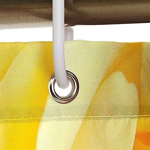 Rideau de douche rose et jaune pour illuminer votre salle de bain - 4