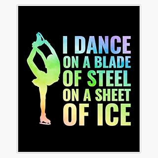 Figure Skating Ice Skater Skate Dance Winter Sport Magnet Reusable Flexible Magnetic Sticker 5"