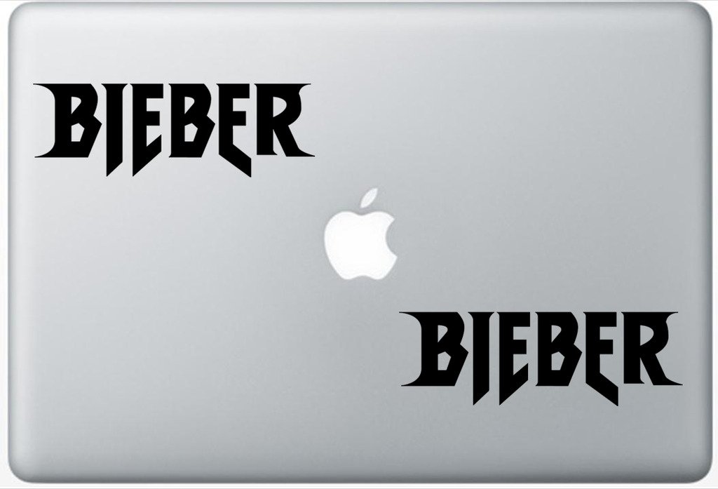 Justin Bieber Logo FlashDecals2768 Set Of Two (2x), Decal, Sticker, Laptop, Ipad, Car, Truck