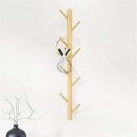 Vista 9 de Perchero 2 paquetes - Perchero de pared con ganchos para sombreros - Perchero de madera resistente - Árbol de pasillo con base sólida