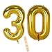 Produktbild 2 Luftballons Zahl 30 Gold , 40" Aufblasbar Helium Folienballon Zahlen Ballons Figuren,Nummer Riesen Folie Luftballon für Junge Geburtstag Party Dekoration, Valentinstag, Abschlussball (xxxl 100cm)
