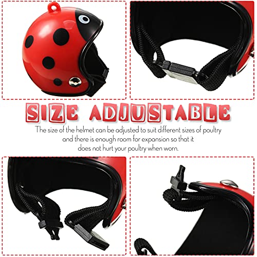 image for Skylety 8 Pieces Hens Helmet Chicken Helmet Pet Safety Helmet Funny Pa