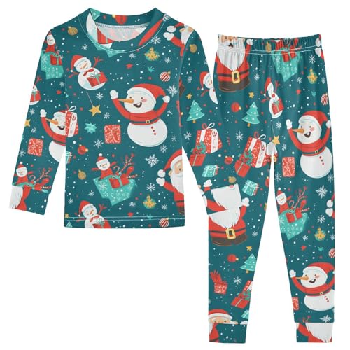 Pjs Sets Christmas Two Snowman Red Cardinals Pajama Sets,Long Sleeve Sleepwear Sets 12M 202b8151