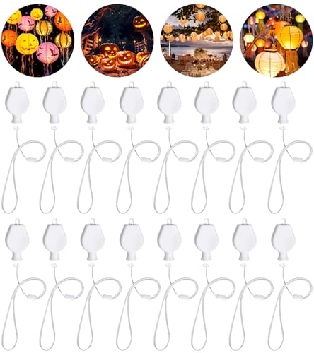 TEWWCEO 16 Piezas Luces para Linternas de Papel, Luz para Globos Blanca Cálida con Cuerda para Colgar, Guirnalda de Luces con Pilas, Decoración para Navidad, Fiesta, Cumpleaños, Bodas, Halloween