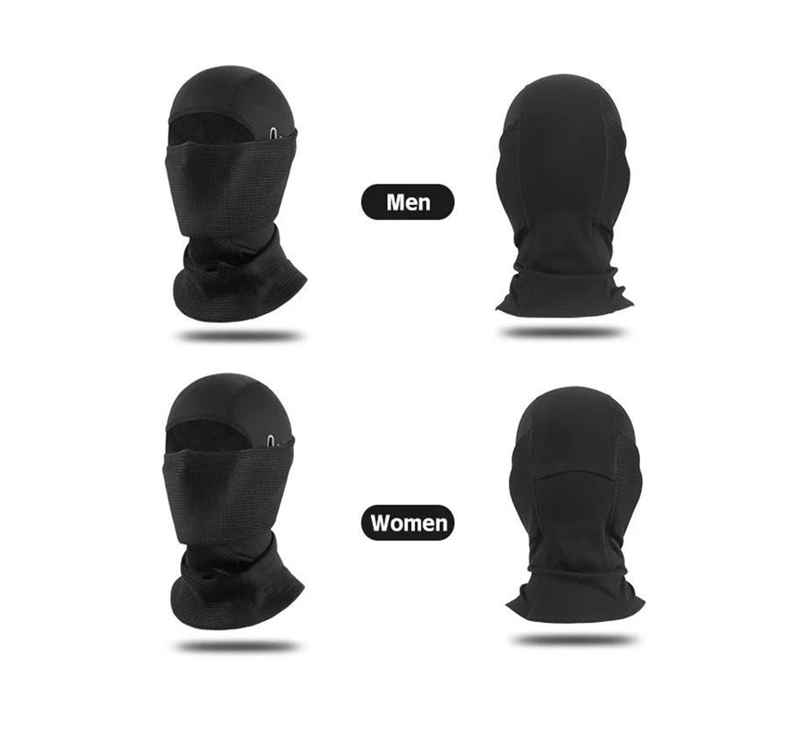 Máscara de Esquí Máscara de Viento Máscara para mantener la motocicleta, gorro cálido para ciclismo, máscara facial completa a prueba de viento para invierno, gorro elástico alto para hombres y mujere