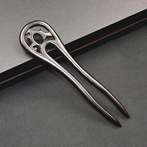 PIXNOR Pauzinhos de Cabelo de Madeira Em Forma de U Ocos Palitos de Cabelo Vintage Prendedor de Rabo