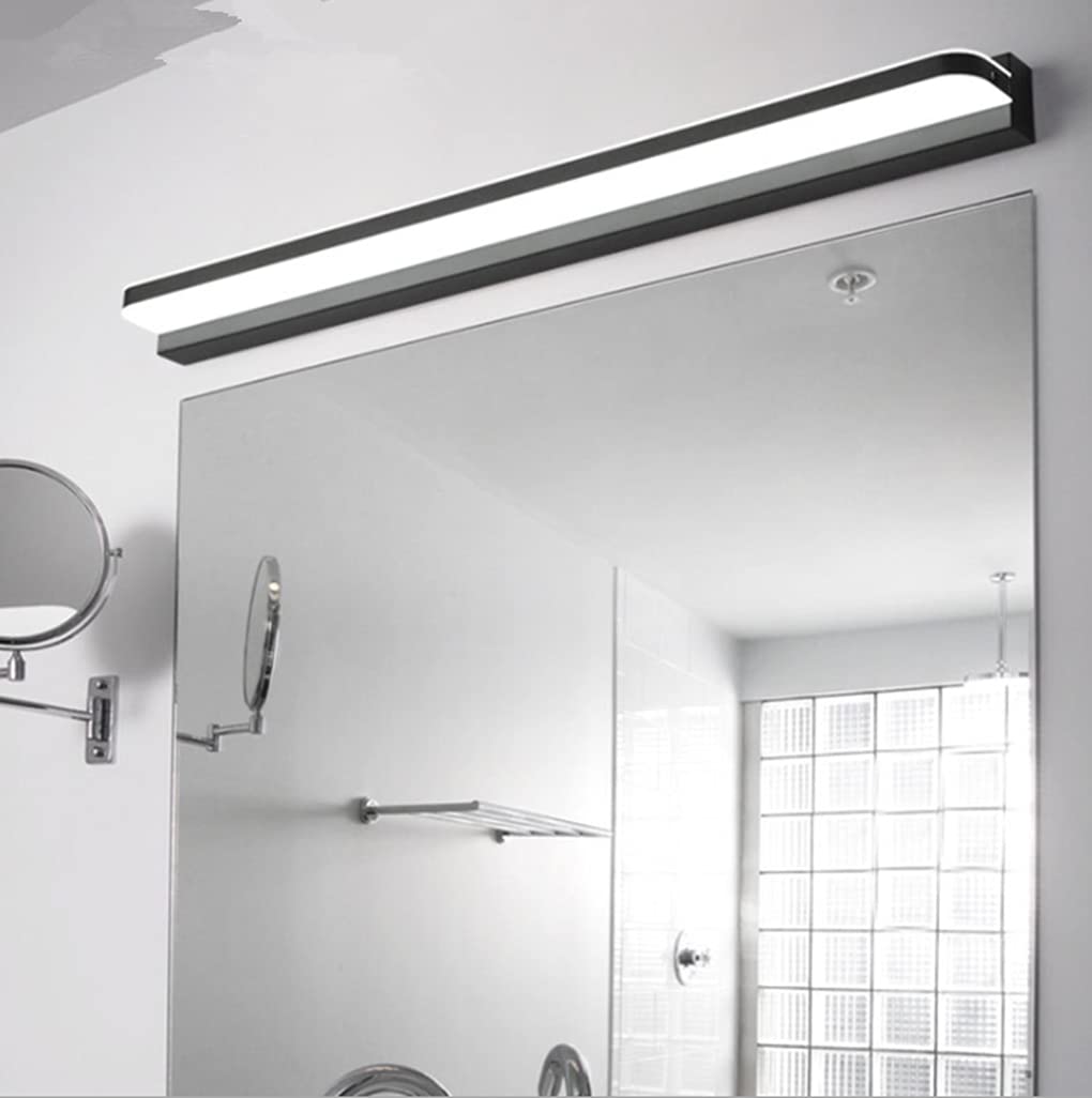 Lampka nocna do szafki LED srebrna, 42 cm, nowoczesne lustro łazienkowe, białe 6000 K, wodoodporna lampa łazienkowa, lampa do makijażu, akrylowa lampa lustrzana, acce