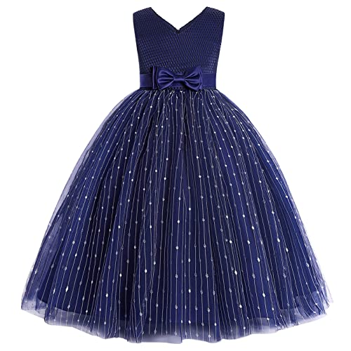 Jetfree Dress For Girls Flower Girls Wedding Girls Dress Birthday Party Dress Knee Length Ball Gown Easter Spring Dress(160) #TOP2