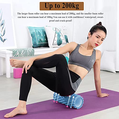 Foam Roller Set - 2 Roller (12" And 13") High-Density Round Foam Roller For Exercise, Massage, Muscle Recovery #TOP4