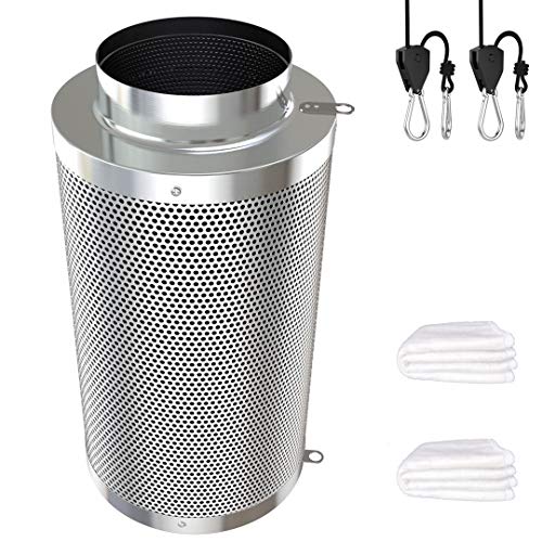 Vanleno 4inch Carbon Filter Odor Control with Australia Virgin Charcoal for Inline Fan