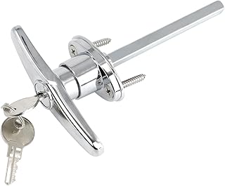 Garage Door T-Handle Replacement Lock, Universal Replacement Hardware Garage Locking with 2 Keys, 1 Pack