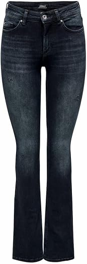 ONLY Flare Fit Ankle Length Cotton Womens Jeans (S22ON15233833-P)