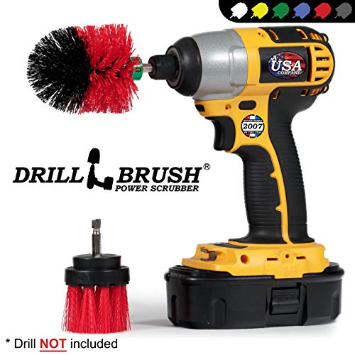 Image of 2 Piece Outdoor Cleaning Scrub Brushes - Siding Cleaning Brush Set - Brick and Stone Scrubbing Tools Set - Fireplace Cleaning Brushes - Deck and Patio Scrubbing Tools - Gutter Cleaning Tools for Home